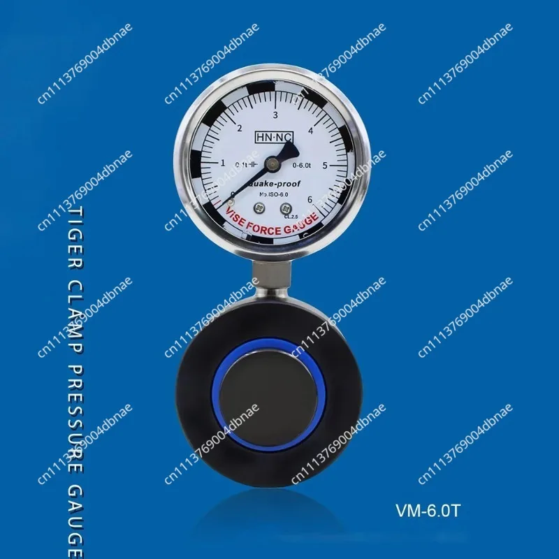 Hydraulic Vise Pressure Gauge - Clamping Force Measuring Instrument for Bench Vise VM-6.0T (0-6T)