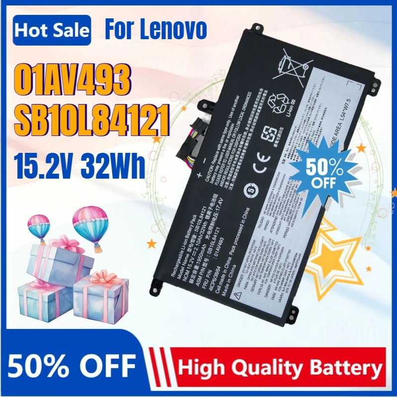 

01AV493 SB10L84121 Laptop Battery for Lenovo ThinkPad T570 T580 P52S P51S ASM P/N SB10L84121 41CP6/38/64 Replacement Bateria