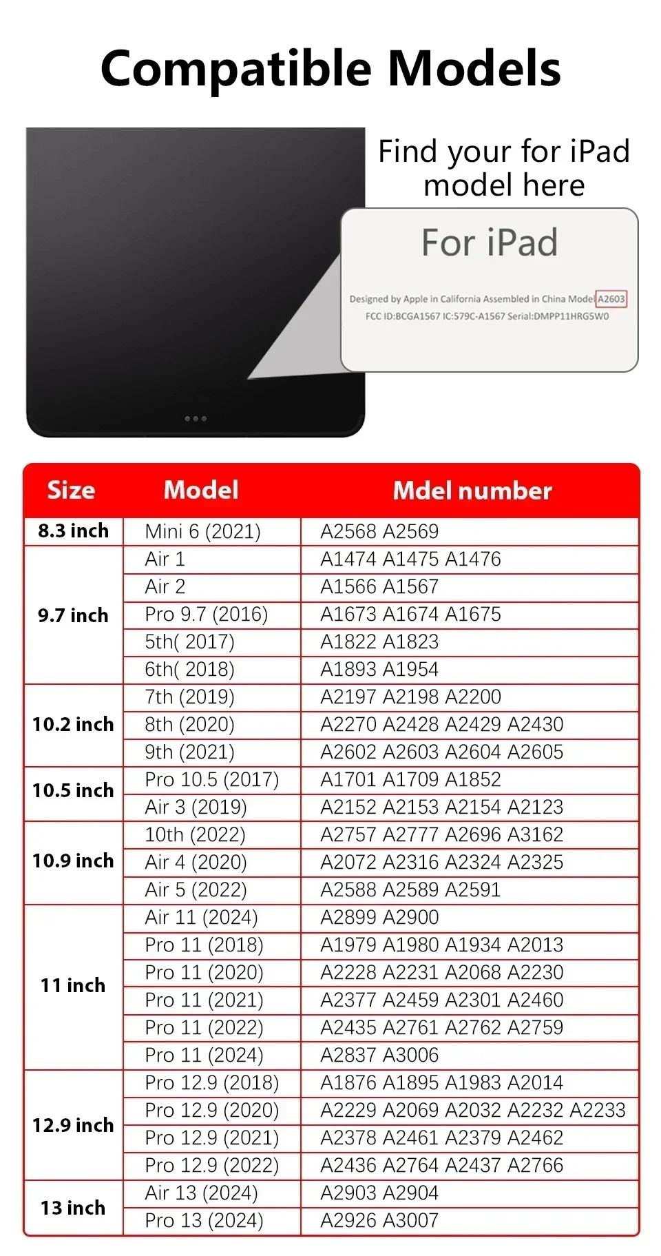 For 2024 iPad Air 11 Case iPad 10th Generation 10.2 7th 8th  9th Cover For iPad Pro 11 4 5 10.9 12.9 A16 11th Pencil Holder Case image 6