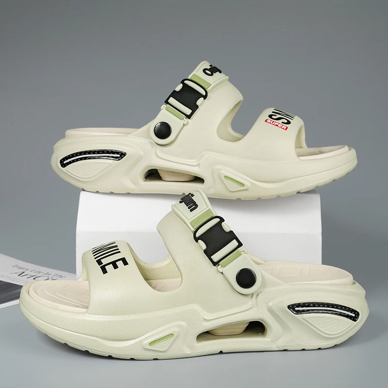 

YRZL 2025 Men's Slippers New Summer Non-Slip Sandals Beach Outdoor Driving Shoes Men Slippers Breathable Comfortable Sport Wear