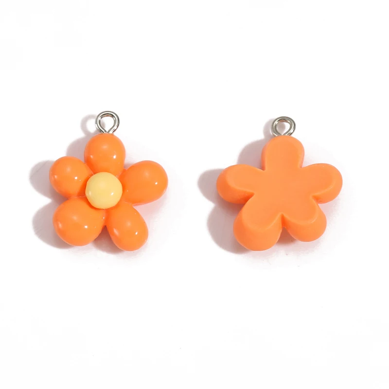 10 قطعة 8 ألوان الراتنج زهرة السحر ل القرط المفاتيح قلادة Diy kawaii طفل اليدوية صنع المجوهرات 22*20 مللي متر W509 #6