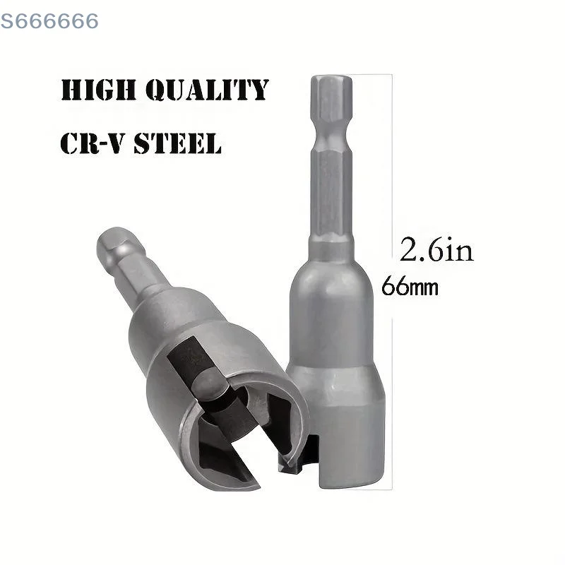 Tuerca de ala Superior, vástago hexagonal de 1/4 ", llave de tubo de mariposa, potente juego de herramientas de conducción de tuerca de ala de 65mm