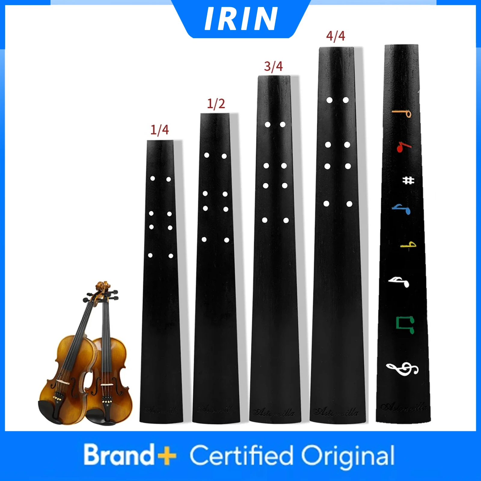 

IRIN накладка на гриф для скрипки из черного дерева, ручная работа, многоцелевой 1/4 1/2 3/4 4/4, накладка для скрипки из цельного дерева, детали и аксессуары для скрипки