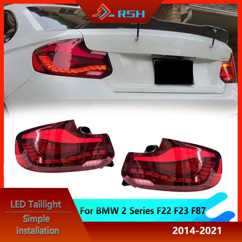 

Задний фонарь для BMW 2 серии F22 F23 F87 2014-2021, модифицированный, в виде чешуи дракона, сборка заднего фонаря, поворотник, задний ход, стоп-сигнал