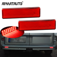 2x LED Rear Bumper Reflector Tail Light Red For Opel Vauxhall Vivaro Movano A Renault Master Trafic Nissan Primastar