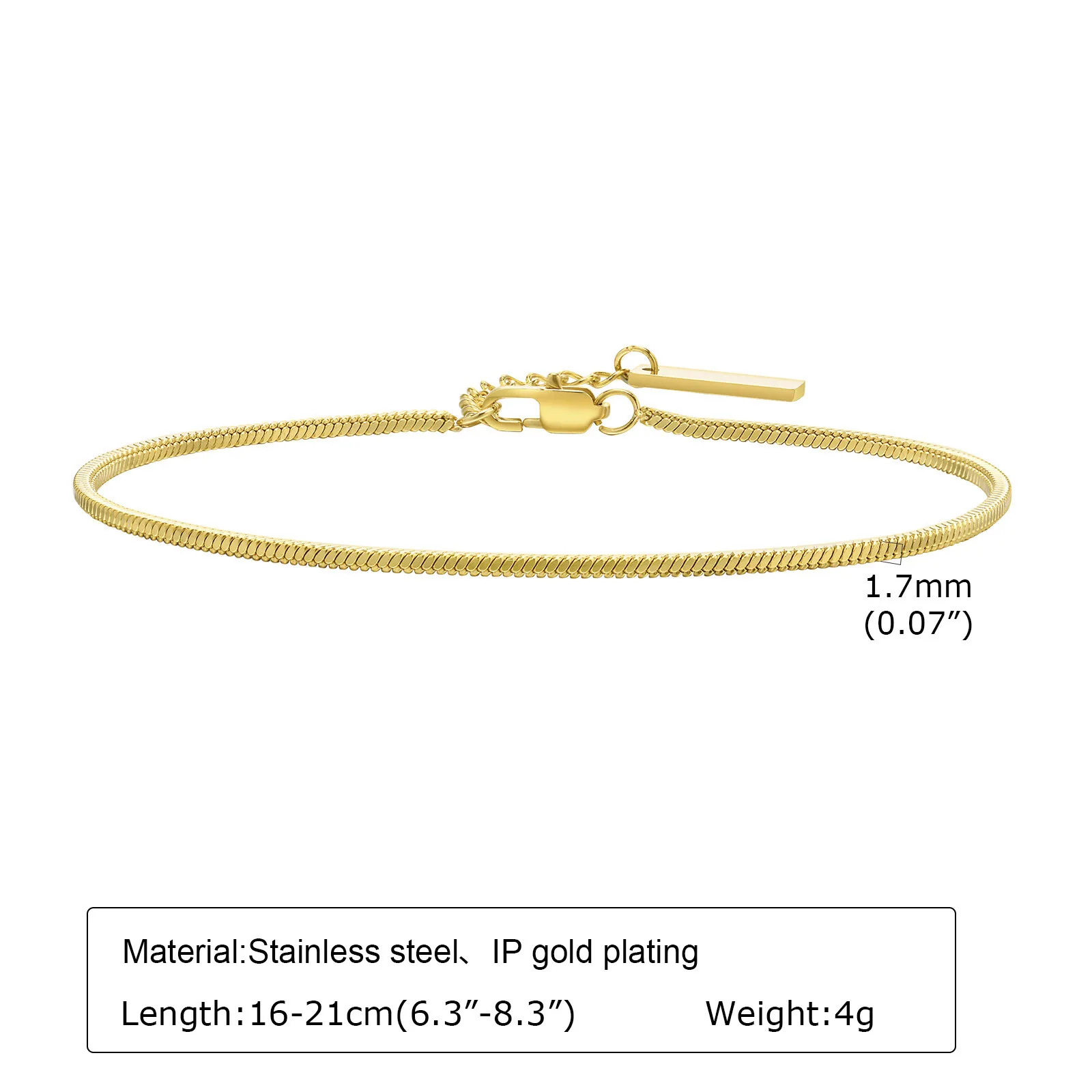 Damen-Büroklammer-Kettenarmband, verstellbares Kettenarmband aus 18 Karat vergoldetem Edelstahl, klobiger, stapelbarer, geschichteter Schmuck