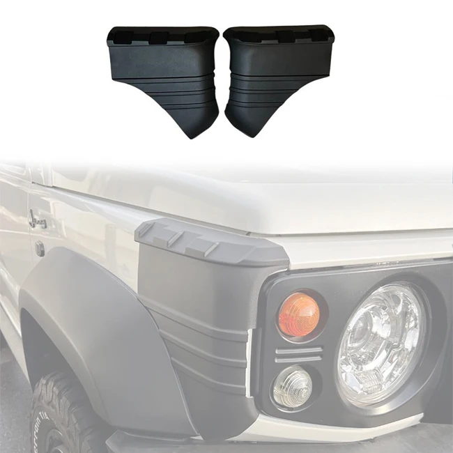 LUMA New High Quality 3/5Door 2pcs Black ABS Front/Rear Wrap Angle Protection Cover  Jimny Sierra JB64 JB74 JC74 2018-