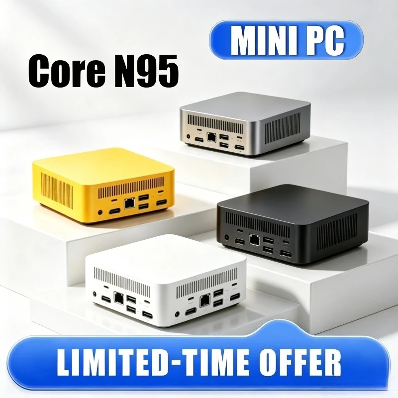 High Performance Intel Core N95 Mini PC 16GB RAM 1/2TB SSD  Small Pocket Computer WIFI6 BT5.2 4K Desktop PC Gaming Computer