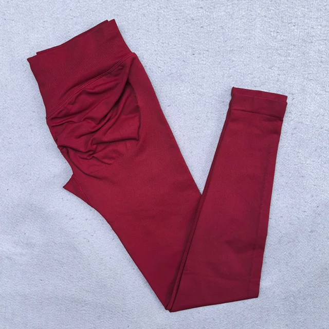 Legging Dames Scrunch Bum Gym Legging Naadloze Yoga Legging Workout Yoga Broek Lage Geribbelde Tailleband Sportlegging - afbeelding 1