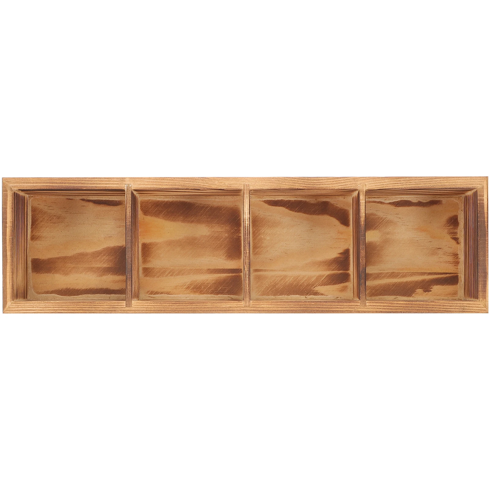 

Vintage Storage Box Wooden Organizer for Tea Bags Coffee Sugar Packets Smooth Edge Space Saving Desktop Large Capacity Container