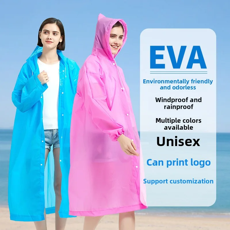 Men's and Women's Adult Raincoats Outdoor Tourist Attractions Mountaineering and Hiking EVA Raincoats Rain Coat Women