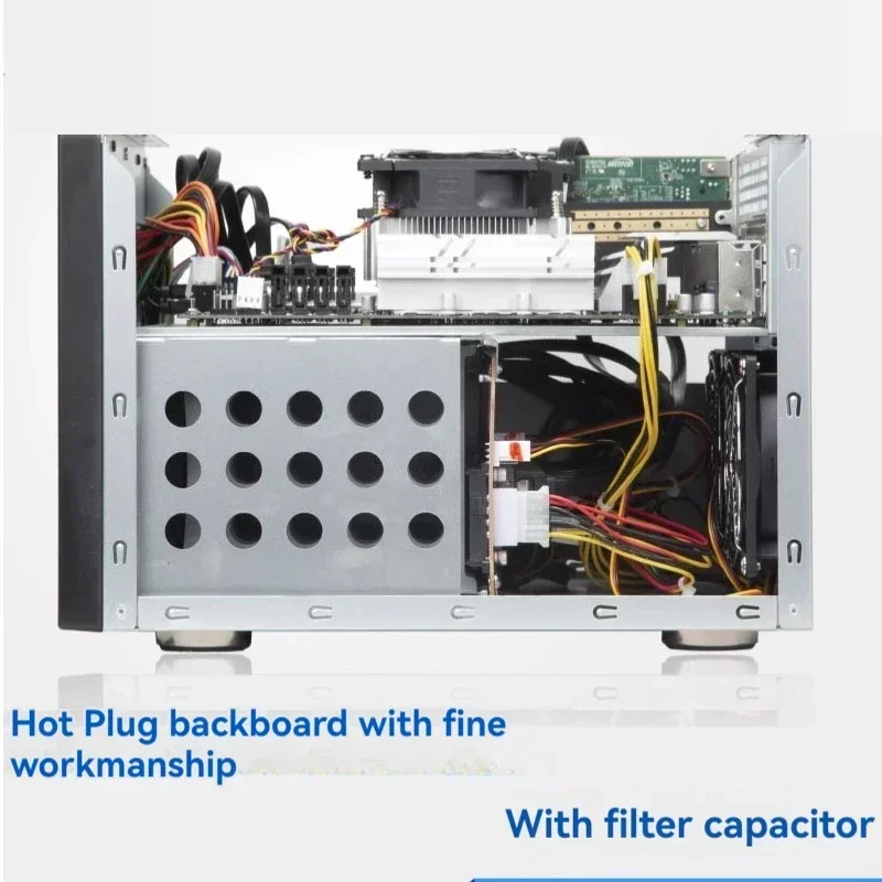 Small New NAS 8 Disk Hot-swappable Supports 4-slot Large Motherboard File Storage Movie Virtual Machines