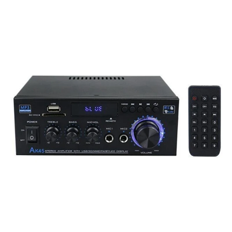 

Hifi Digital Amplifier Bluetooth Amplifier 2.0 Bluetooth Surround Sound AMP Speaker For Home Car 1 PCS US Plug