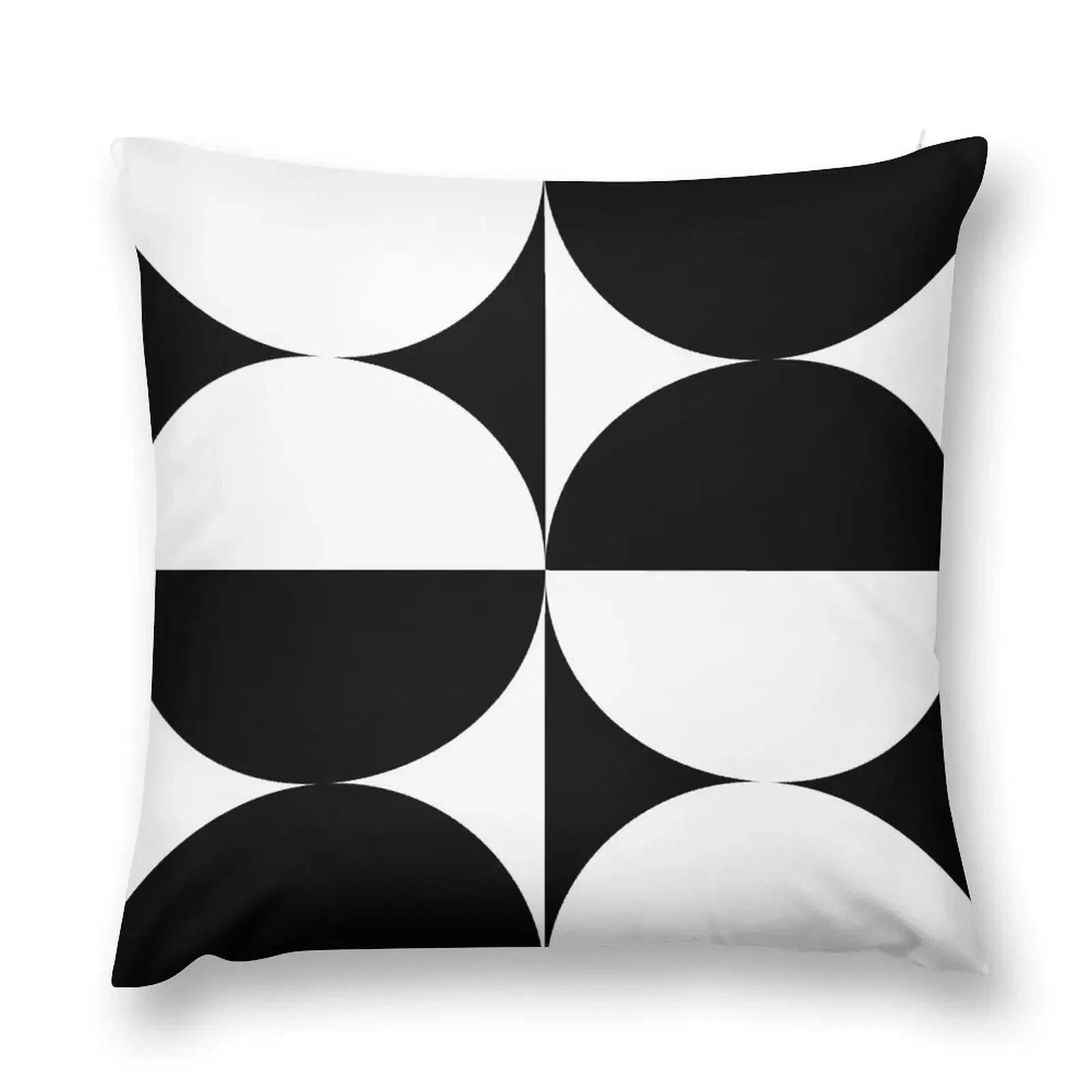 

Retro Geometric Pattern Mid Mod Black and White Throw Pillow christmas ornaments 2025 home decor items Sofa Cushion pillow