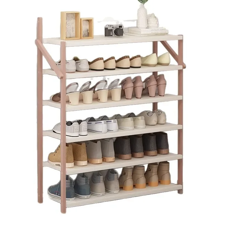 

Folding shoe rack household simple door multi-layer dormitory small narrow indoor installation-free shoe cabinet storage