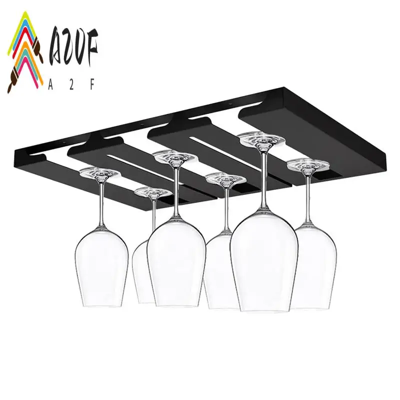 

A20F-Wine Glass Rack - Under Cabinet Stemware Rack,Wine Glass Holder Glasses Storage Hanger For Kitchen,Bar,Restaurant