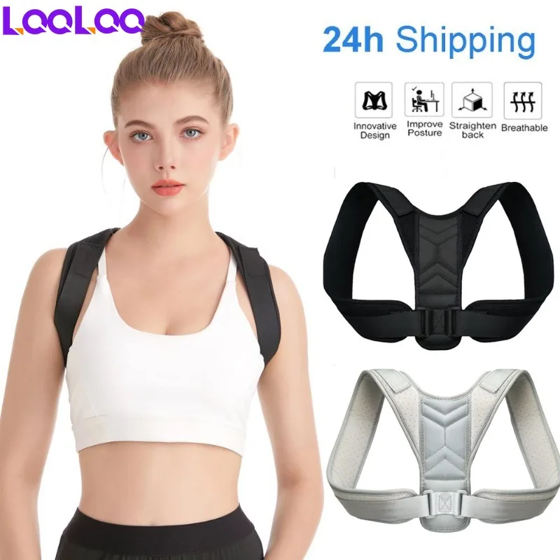 

1Pcs Adjustable Posture Corrector Preventing Humpback Protection Spine Pain Relief Correction Women Men Back Shoulder Support