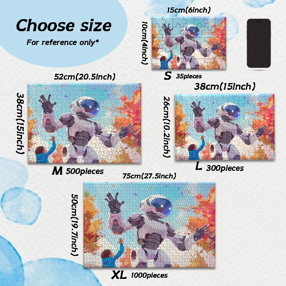 35/150/300/500/1000pcs nice robots Custom Photo Personalized Picture Custom Puzzles in Photos Mosaic Jigsaw puzzle