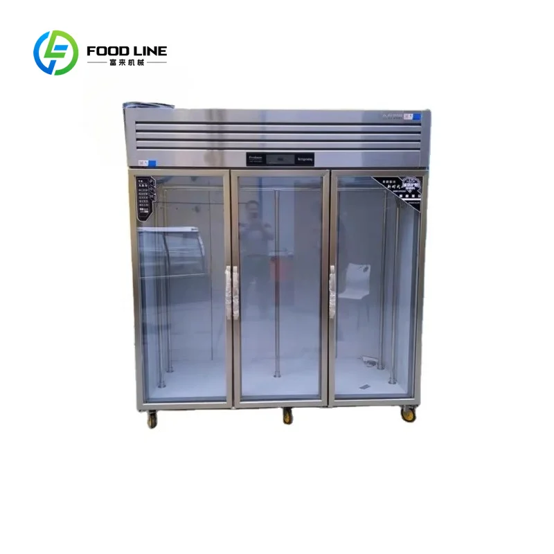 Customized Commercial Single-Temperature Stainless Steel 2-Door Upright Compressor Automatic Defrost Refrigerator Glass Door - view 3