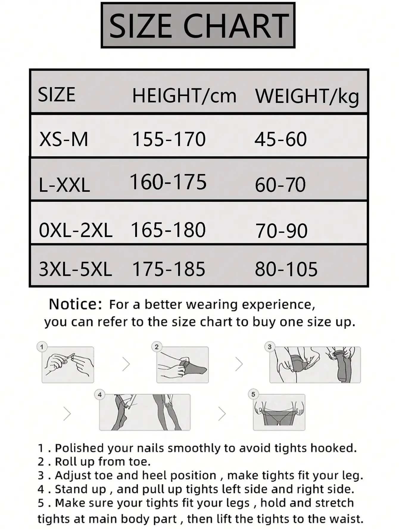 Ein Paar Damen-Plus-Size-Strumpfhosen im enganliegenden Modestil – Detail 1