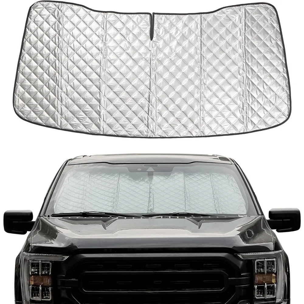 

Windshield Sunshade, Fit for Ford 2015-2024 F150 F250 F350, Foldable Car Front Window Sun Shade, Car Sunshade Shield to Block