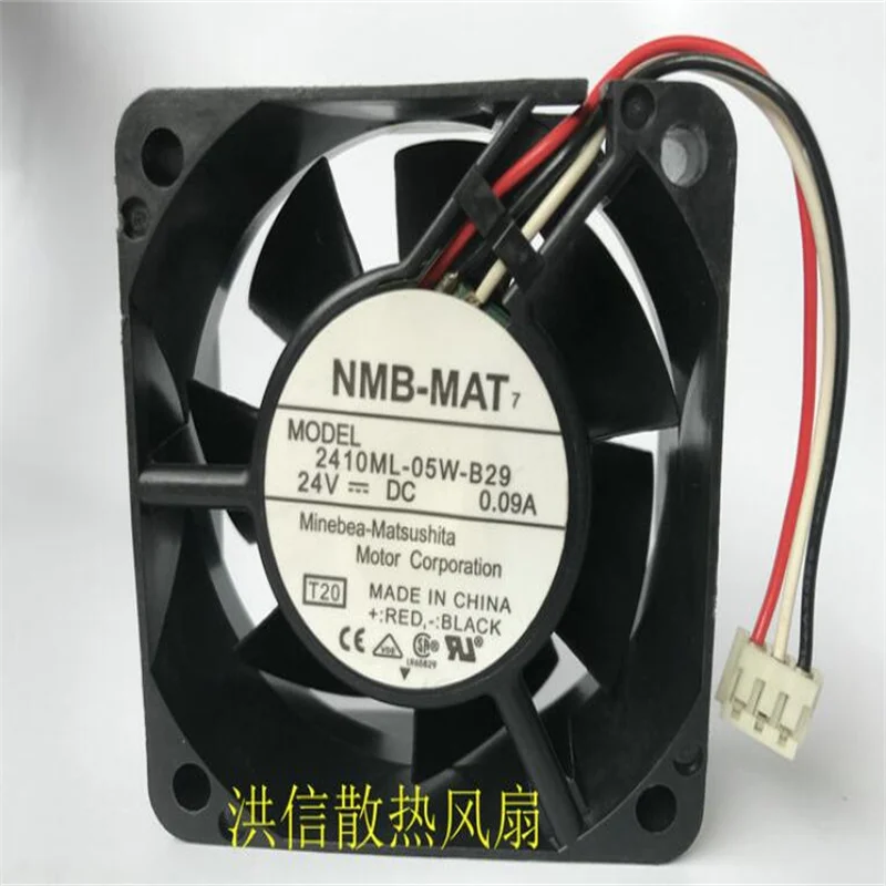 Original  NMB 6025 2410ML-05W-B29 DC24V 0.09A 60*25MM three-wire inverter fan