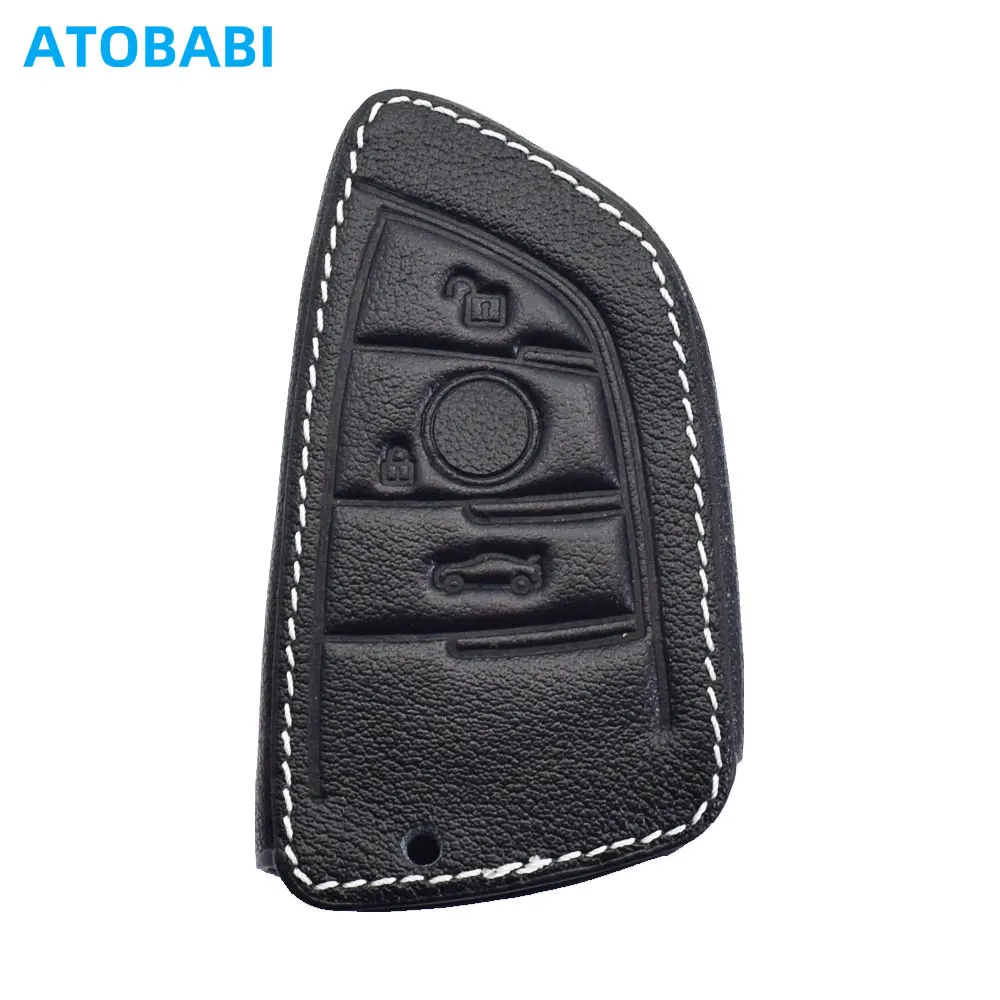 

Кожаный чехол для ключей от автомобиля для BMW 3 5 серии X5 X6 2016 2017 2018 Smart Keyless Remote Fobs Shell Protector Чехол-держатель для ключей