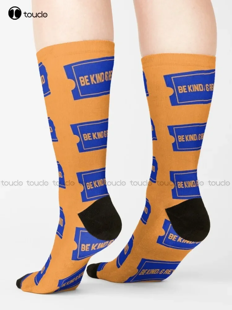 Be Kind Rewind Socks Youth Socks Christmas Gift Unisex Adult Teen Youth Socks Custom 360° Digital Print Women Men Funny Sock