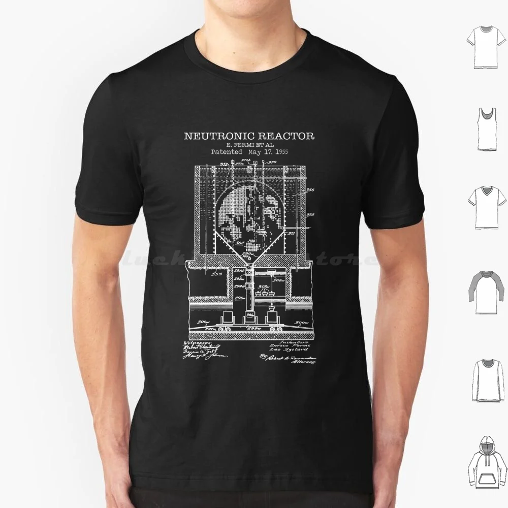 

Nuclear Reactor Patent White T Shirt Big Size 100% Cotton Biology Retro Physics Patent Patent Image Vintage Scientist Atomic