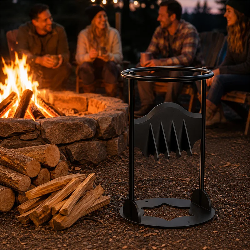 Firewood Kindle Splitter Quick Wood Wedge Splitter Tool Small Firewood Manual Log Splitter for Small Fireplace Wood Stove Black