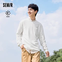 Semir Long Sleeve T-Shirt Men 2024 New Winter Heating Base Layer Top Versatile Printed Inner Wear