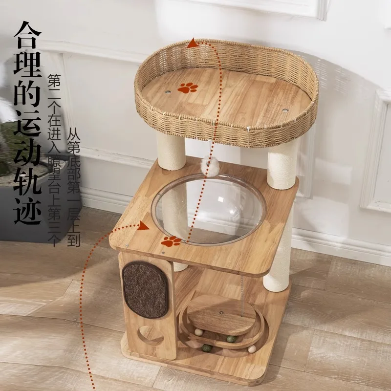 Móveis para gatos, poste para arranhar, acessórios para animais de estimação, placa para arranhar, torre de árvore de gato, brinquedos de madeira sólida