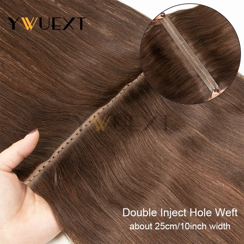 حقن مزدوج PU XO هول لحمة شعر بشري غير مرئي علامات تبويب مزدوجة 100% شعر بشري حقيقي مايكرو حلقة XO لحمة حزم الشعر 40 جرام-50 جرام #1