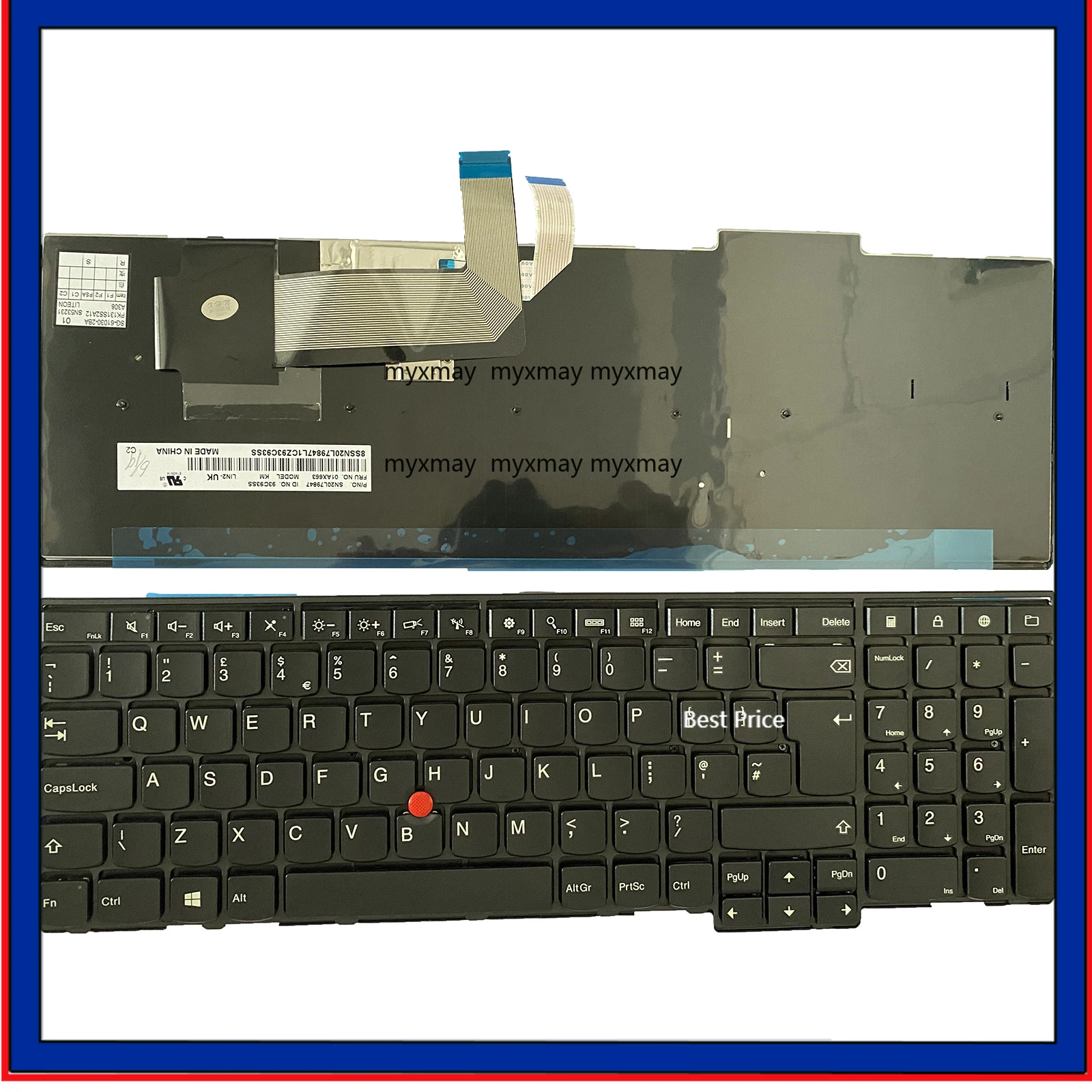 

For Lenovo ThinkPad E531 T540 T550 L540 L560 W540 W550 W541 UK Laptop Keyboard