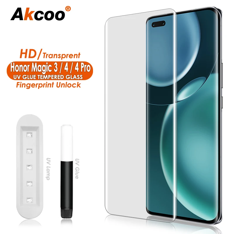 

Akcoo для Honor Magic 4 Pro защита для экрана из закаленного стекла для Magic 3 Pro Plus