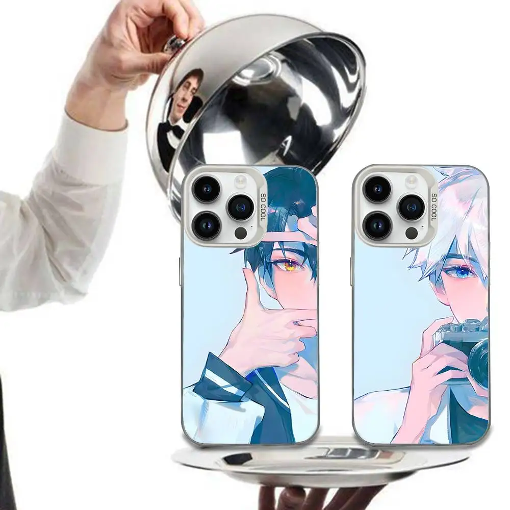 

Anime L-LinkS C-ClickS Phone Case For iPhone 16,15,14,13,12,11,8,7,Pro,Max,Plus,Mini,XS,SE Anti Fall White Matte Hard