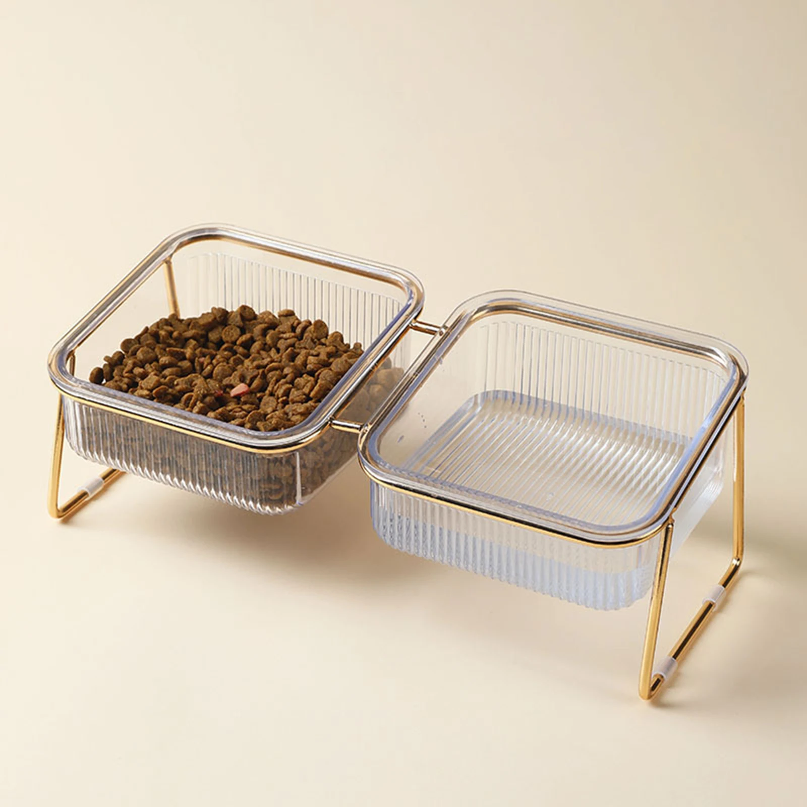 Detachable Pet Dogs Cat Raised Elevated Feeding Bowl Puppy Snacks with Stand Feeder Non- Supplies Cervical
