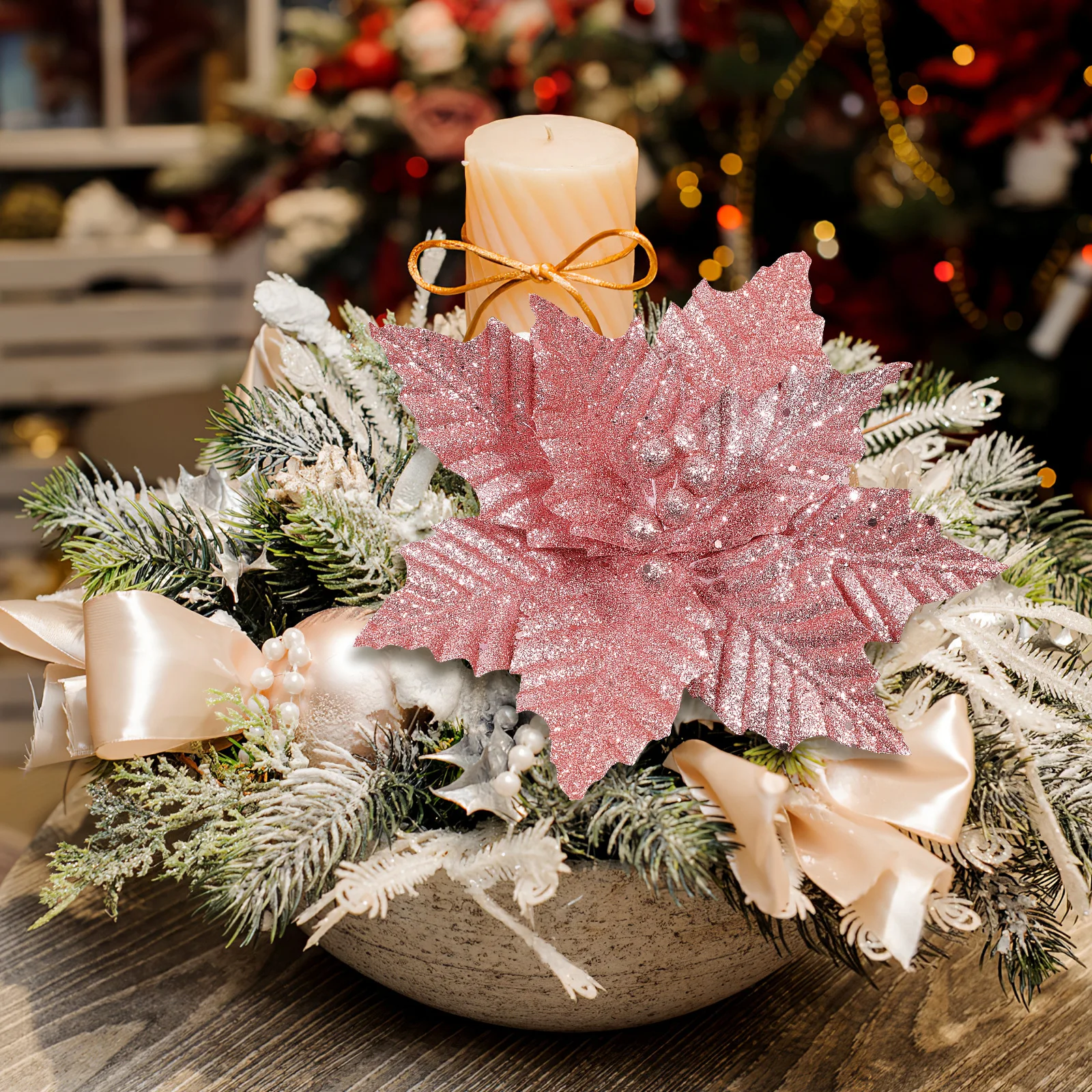 

Artificial Flowers Fake Christmas for Tree Decoration outside Decorations Outdoor