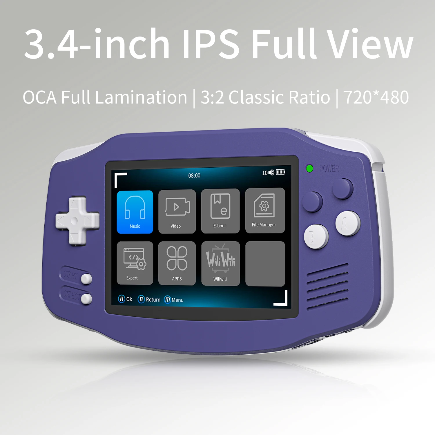 ANBERNIC 레트로 휴대용 게임 콘솔, 3.4 인치 IPS 스크린, 리눅스 64 비트 시스템, 32G 비디오 게임 플레이어, 와이파이 PSP 선물, RG34XX RG 34XX