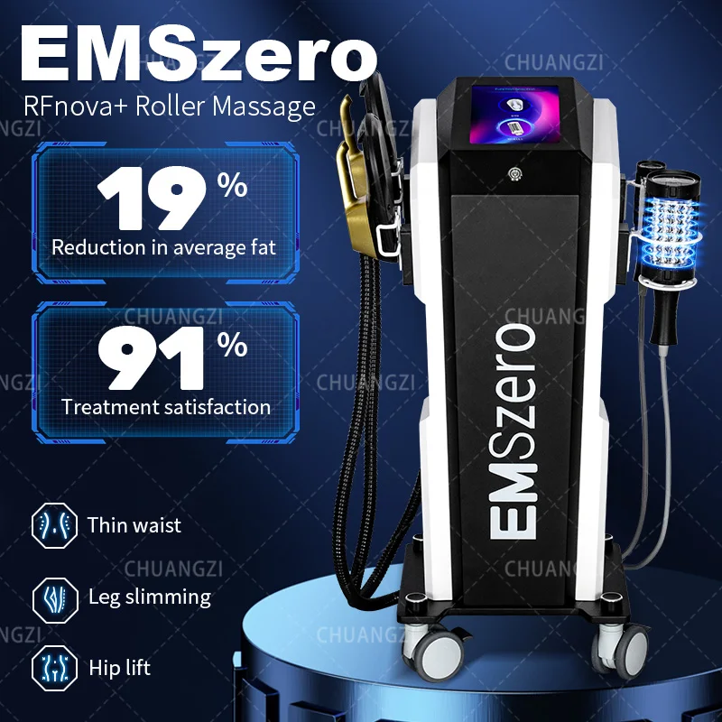 EMSzero Drum Newly Upgraded Dual Processing 2 Handle RF Muscle Carving Fat Non Invasive and No Side Effects