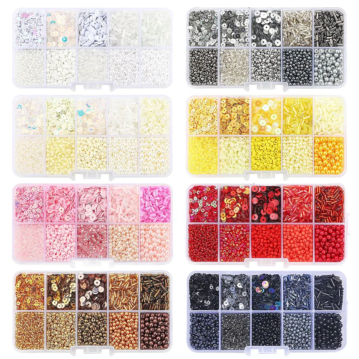 Glass Seed Beads Kit Sequins T - Seed Bead Tube 评论和价格