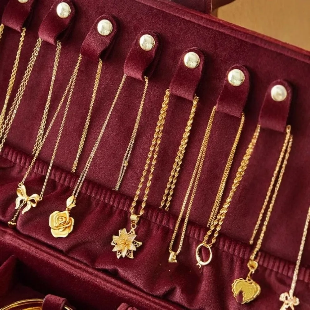 

Rings Necklace Jewelry Packing Bag Bracelet Earrings Large Capacity Jewelry Storage Case Organizer Velvet Jewelry Holder