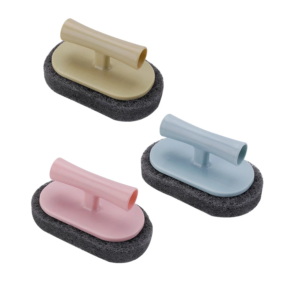 

3Pcs Sponge Brush Ceramic Tile Bath Tub Scrubber Pool Bathroom Kitchen Utensils Car Glass Cleaning Tools