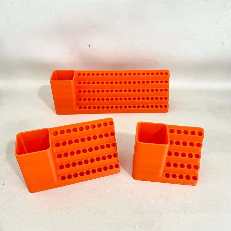 37ME Pegboard Chave de fenda Bit Caixa de ferramentas com 20 25 50 10 slots Caixa de armazenamento de plástico para DIY profissional