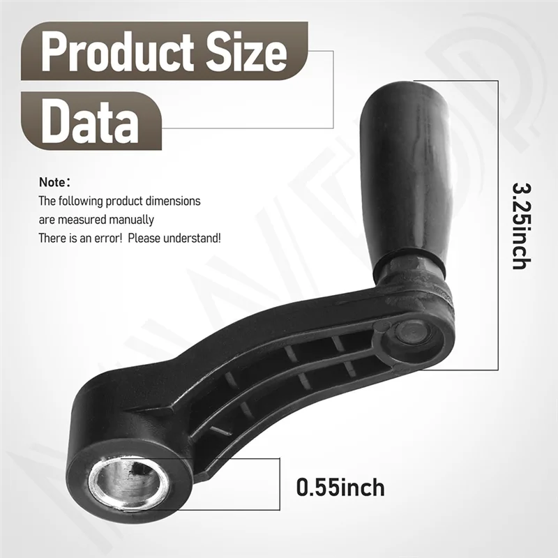 AD23-مقبض كرنك رفع طاولة الحفر P/N 1344258 لطاولة ضغط الحفر، عمود رفع القطر 14.5 مم (9/16 بوصة)