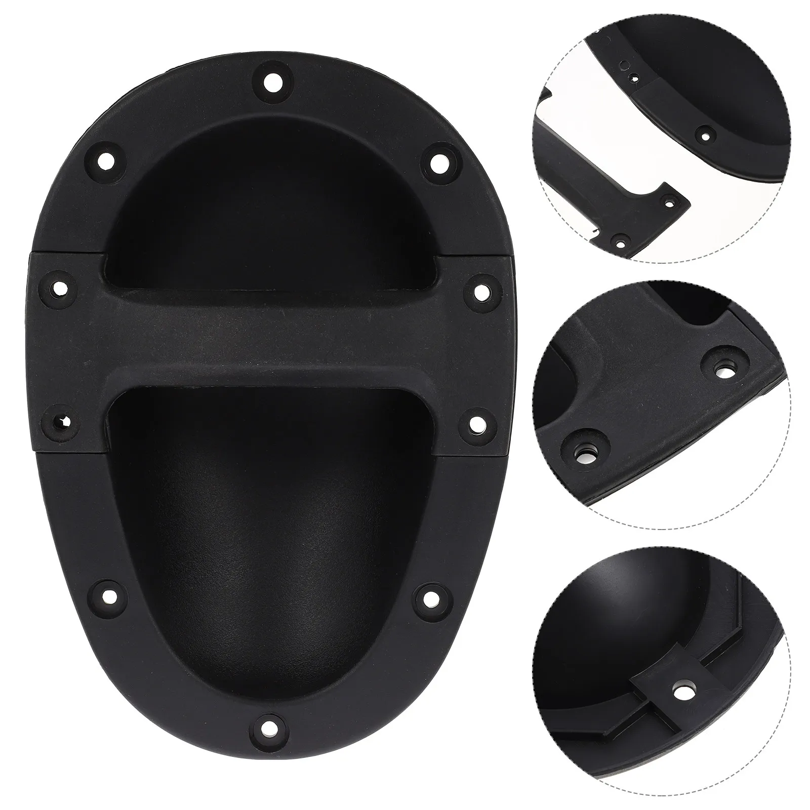 Recessed Speaker Cabinet Handles 2 Pack Black ABS Non Slip Grip for Stage Audio Loudspeakers