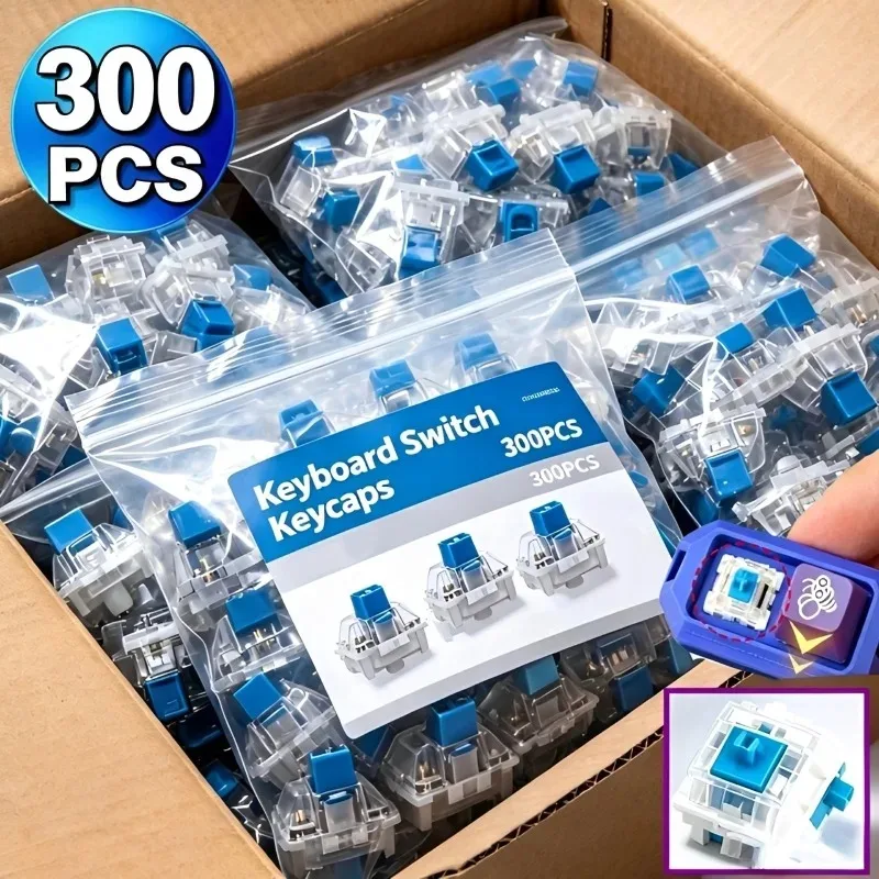 Upgrade Loud Clicky Switches Tactile Mechanical Key Fidget Decompression Buttons DIY Stress Relief Toy Props 3D Print Keychain