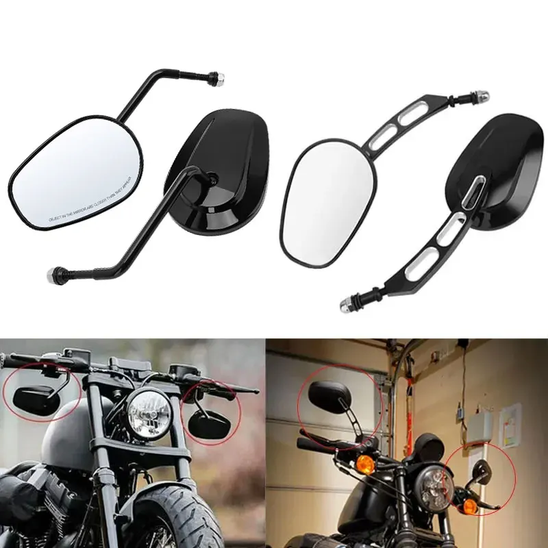 

Motorcycle Rear View Rearview Side Mirrors Adjustable For Harley Touring Road King Road Glide Sportster 883 1200 Dyna Softail