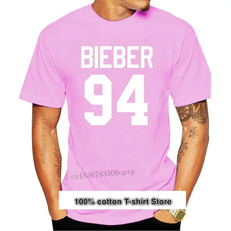 Camiseta con estampado de JUSTIN BIEBER 94, Camiseta corta con cuello redondo, novedad