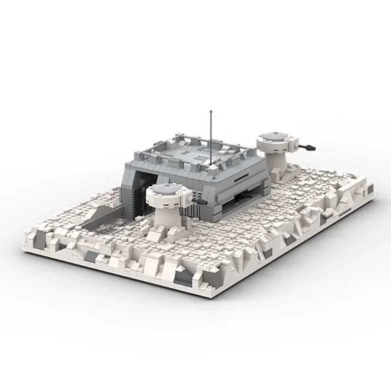 MOC Building Blocks Landing Platform Diorama Model Architecture Technology Bricks Movie Scene Stronghold Display Toys Xmas Gifts
